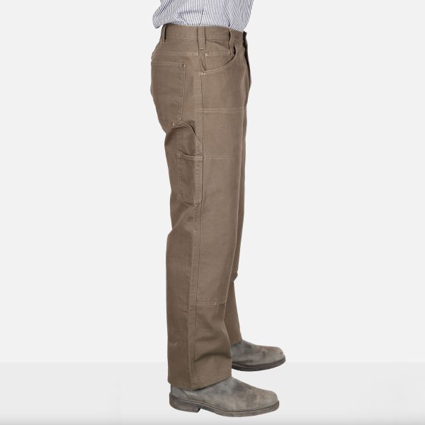 Canvas Double Knee Carpenter Pants - Olive